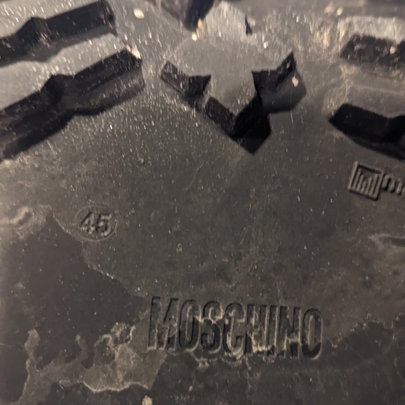 Moschino by Jeremy Scott Zip detail lace-up black leather combat boots - Picture 6 of 6